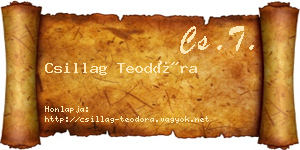 Csillag Teodóra névjegykártya
